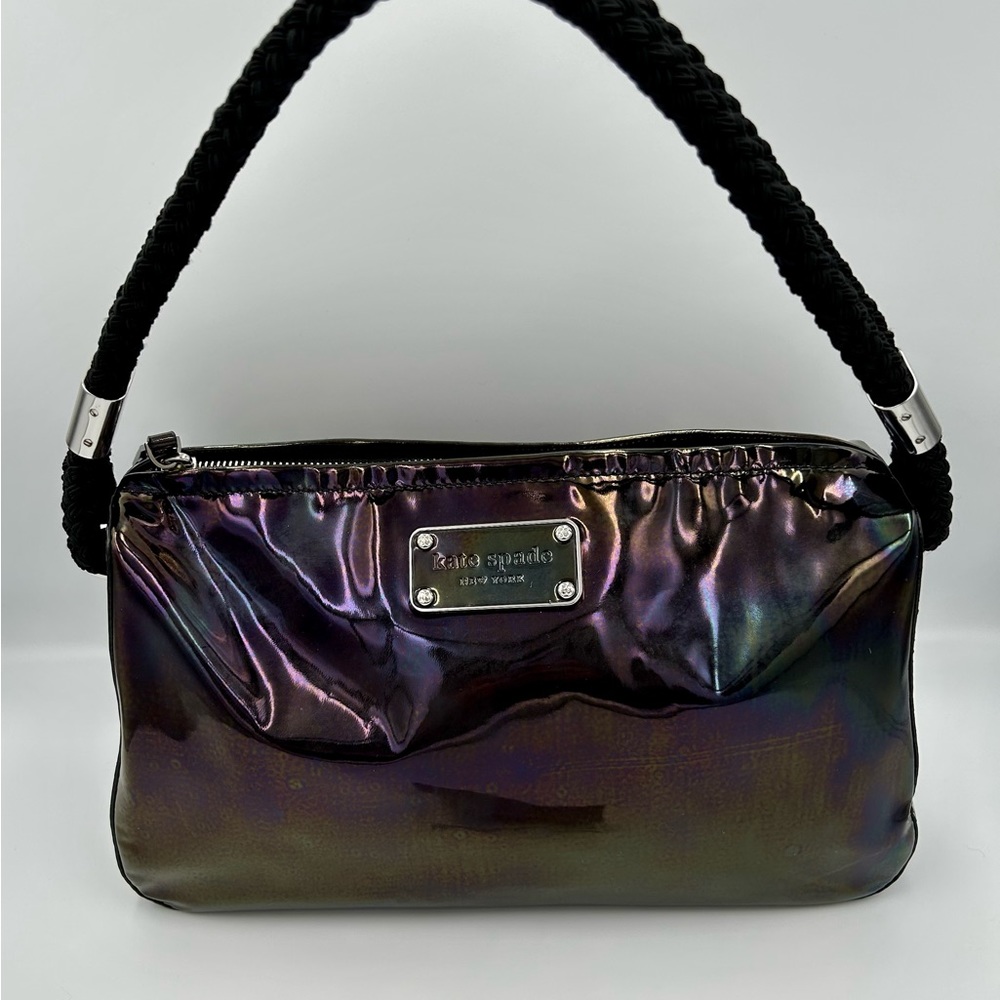 Rare Kate Spade Orchard Street Parker in Petrol Patent Leather-EUC